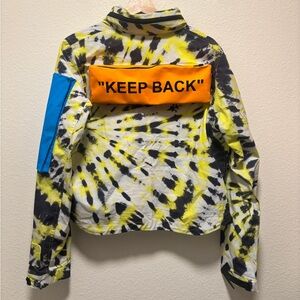 Nike x Off-White Tie-Dye Jacket with 'Keep Back' Patch Pocket Watch Window